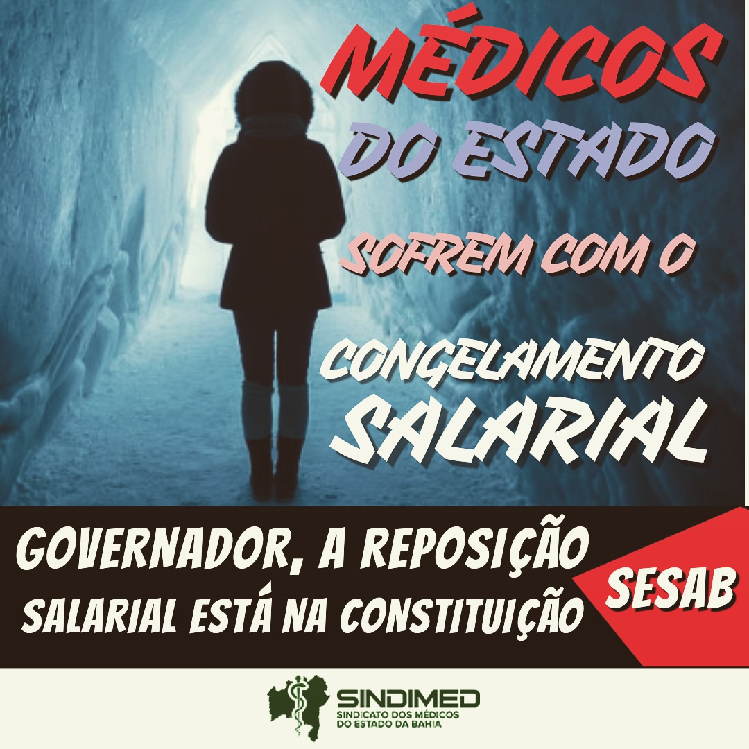 Urgência: descongelar a saúde.  #MédicosdaBahia #sesab #governodaBahia #Atualização #respeitoàsaúde #SindimedBA