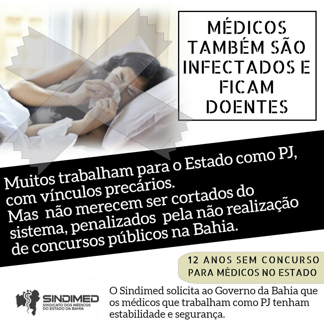 Sindimed solicita ao Governo da Bahia que médicos PJ tenham estabilidade e segurança